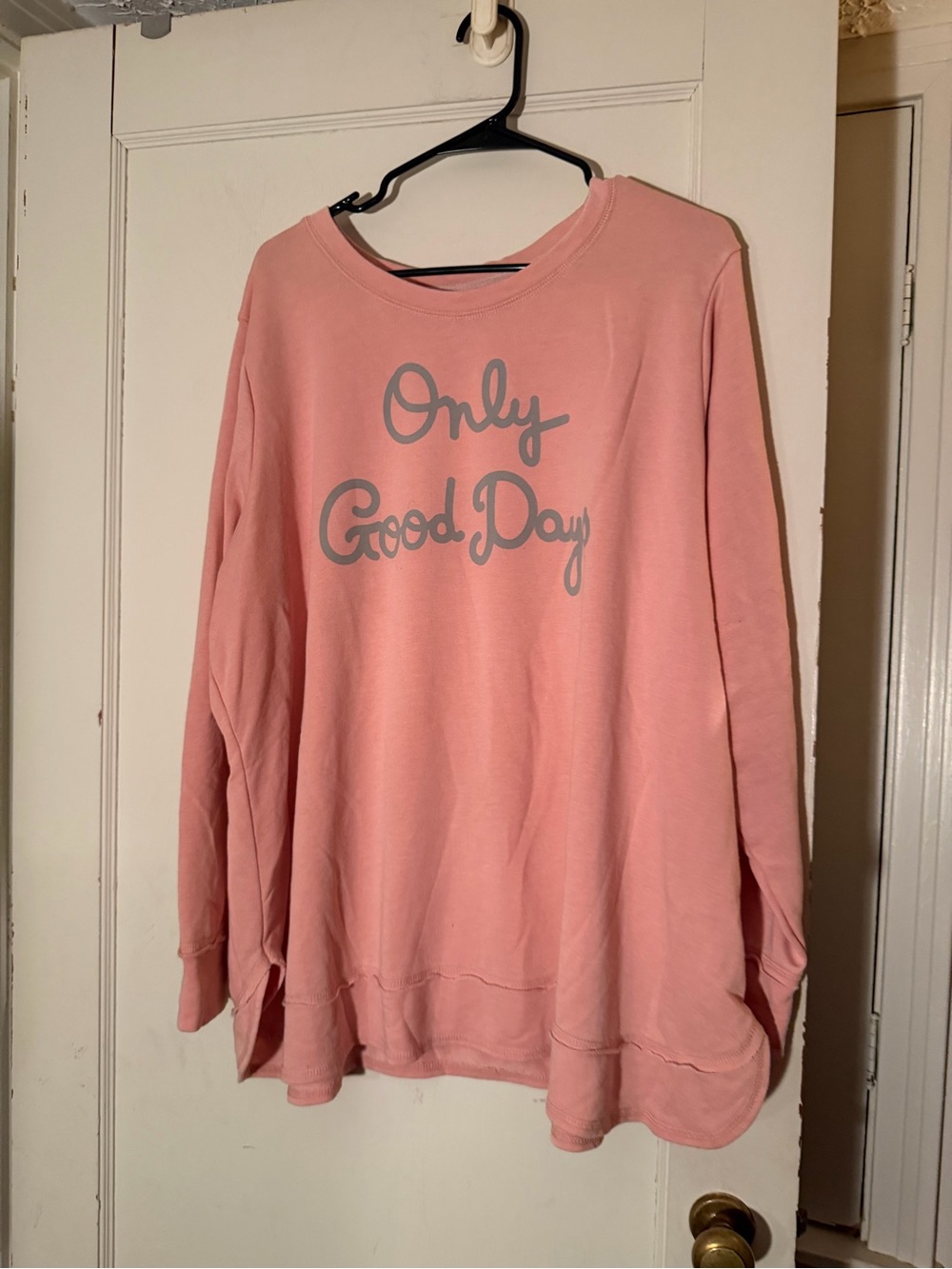 Avenue Pink "Only Good Day" Crewneck Sweatshirt